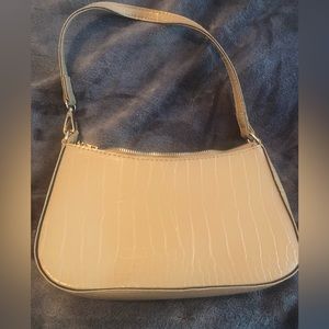 Faux croc pochette bag